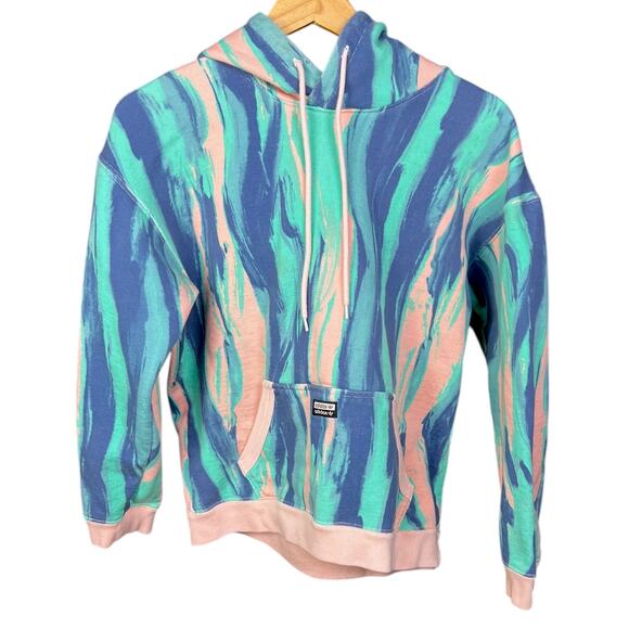 Adidas Originals FBLA RYV Marbled Paint Pastel AOP Hoodie Sweatshirt Small - Picture 1 of 8